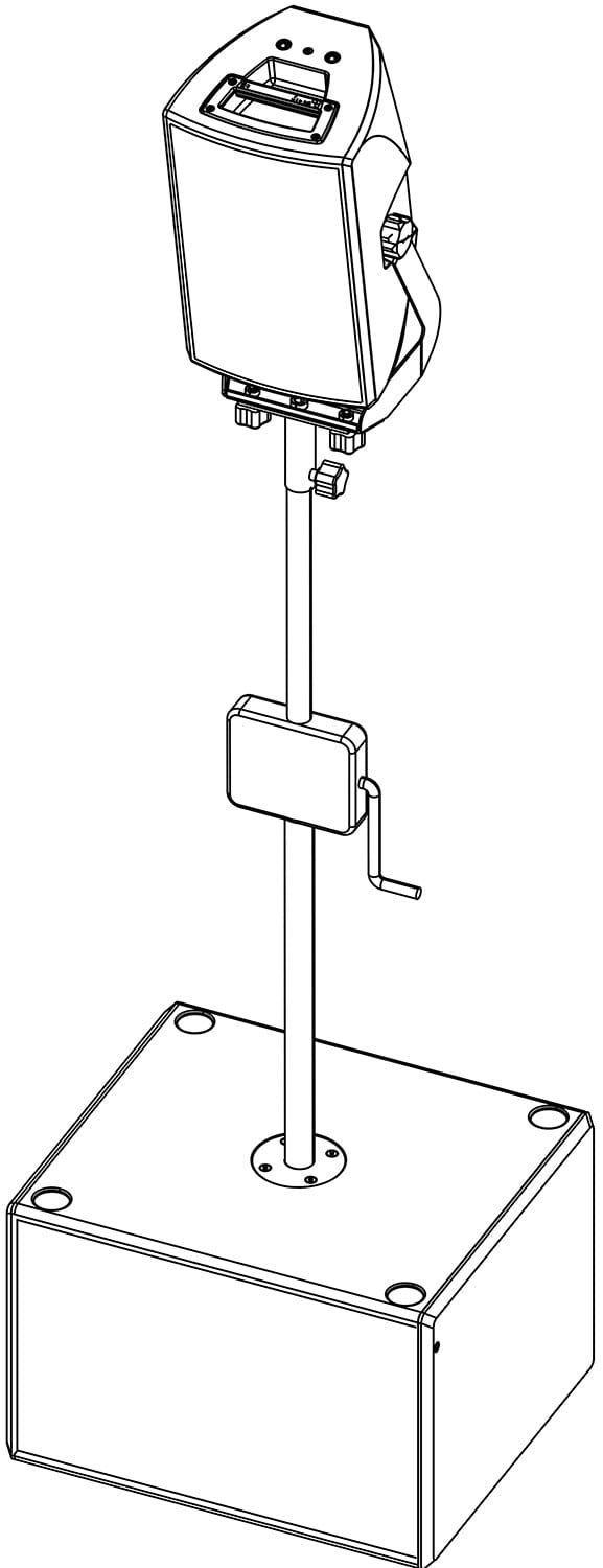 d&b audiotechnik Z5013.000.00 Loudspeaker Stand M20 Pole with Winder