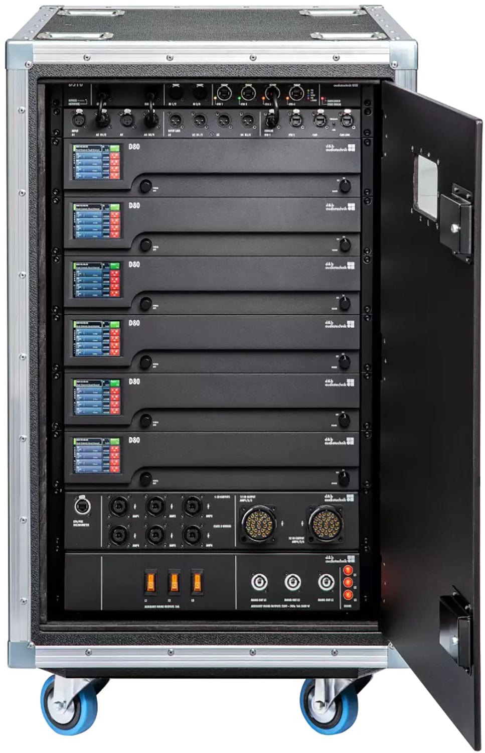 d&b audiotechnik Z5576.050 6x D80 Touring Rack - NEMA Mains Panel / Audio Network Bridge