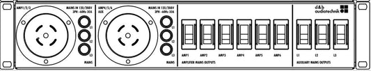 d&b audiotechnik Z5606.001 Mains Power Distributor - 6x D40 NEMA