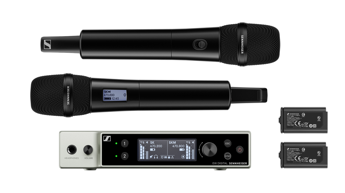 Sennheiser EW-DX 835-S SET with two SKM-S handheld microphones, EM 2 receiver and BA 70 batteries