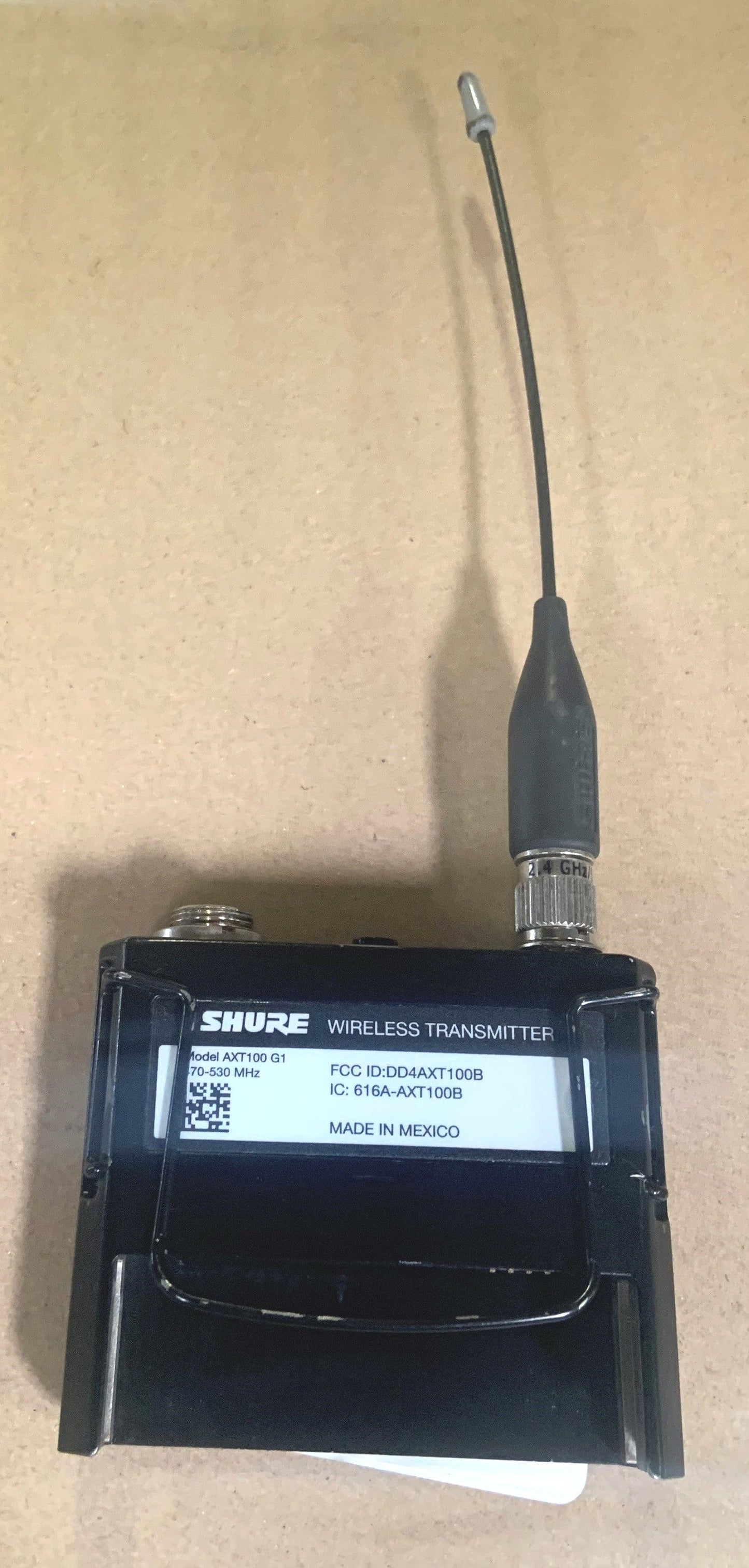 Shure AXT100 G1 Transmitter Belt Pack 470-530 Megahertz