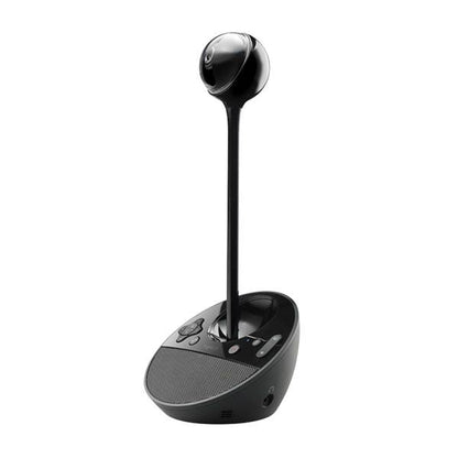 Logitech BCC950 ConferenceCam with eye-level stem for professional video conferencing in small offices.