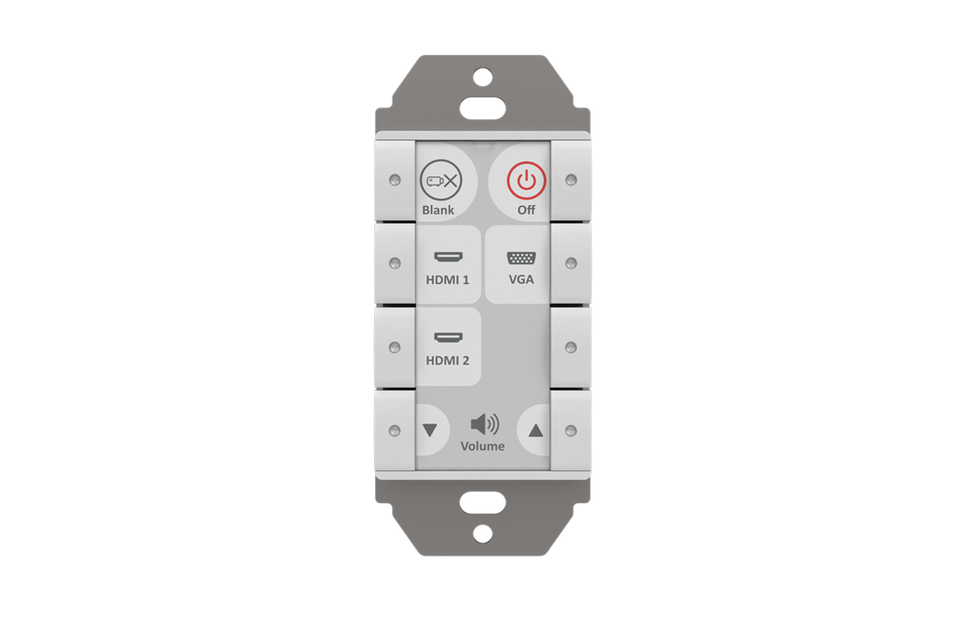 Biamp Impera Echo Plus 8USW 8-Button Control Pad | White