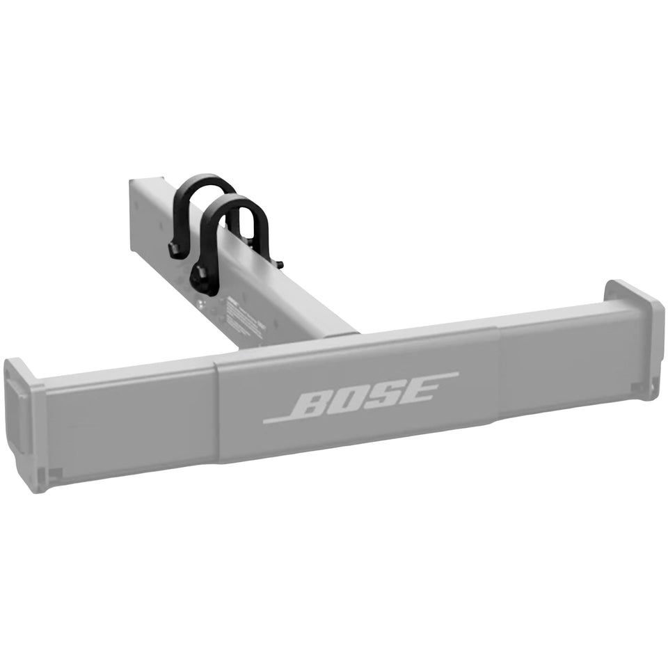 Bose ShowMatch 795502-0010 shackle adapters installed on an array frame shown for reference