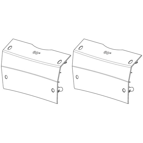 Bose ArenaMatch AMWG2060 60-degree waveguide pair for AM20, technical illustration