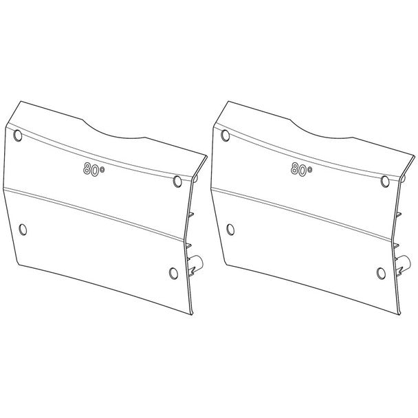 Bose ArenaMatch AMWG2080 80-degree waveguide pair for AM20, technical illustration