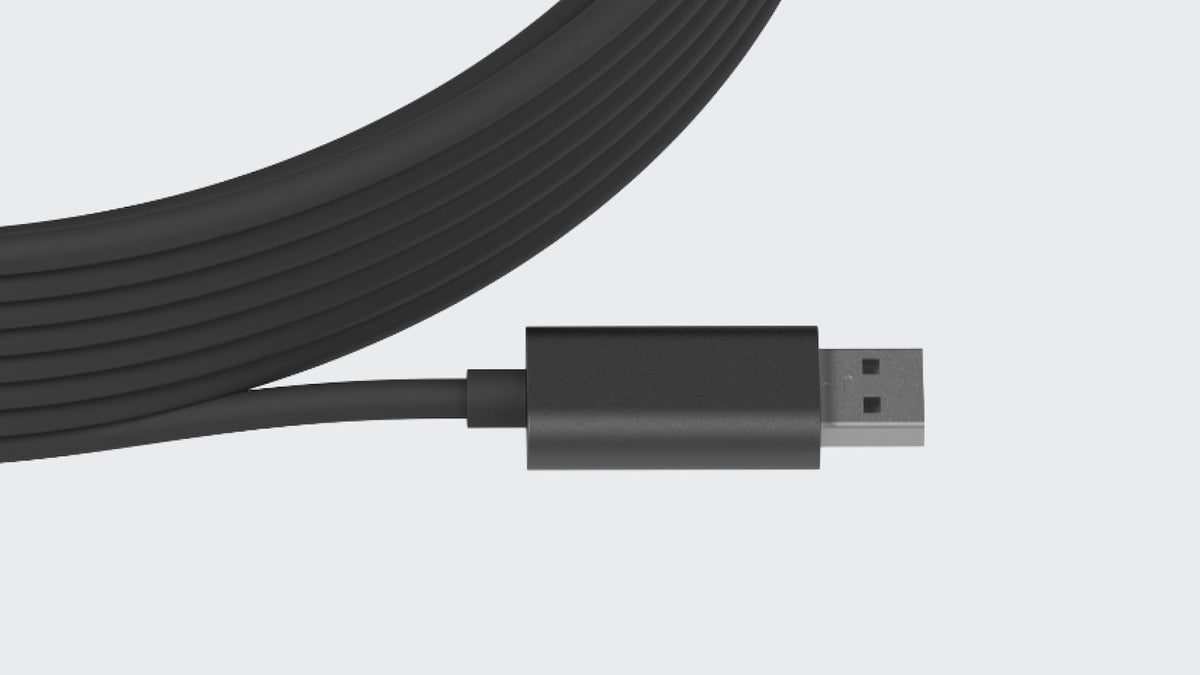 Logitech Strong USB active optical cable with its USB-A connector