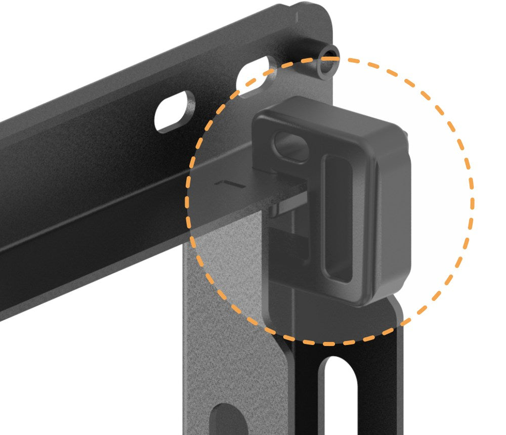 Locking kit on a VSYS VSVW13-46T push-pull video wall mount