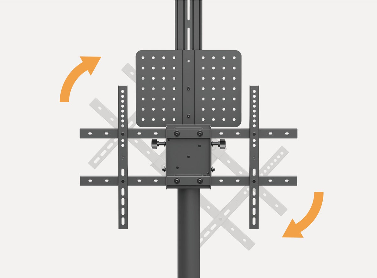 VSYS VTLS17-46TW cart mounting plate rotating between landscape and portrait