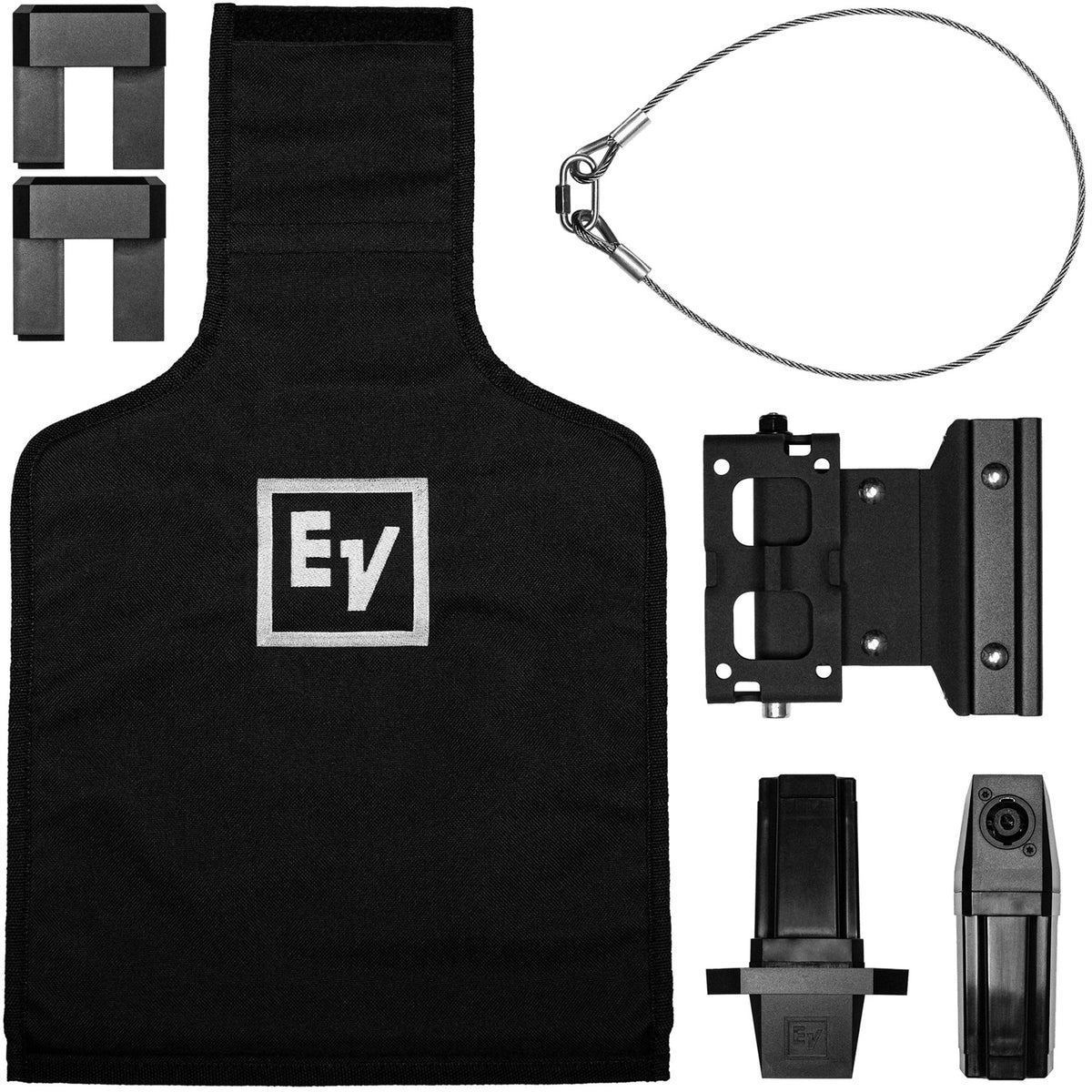 Electro-Voice EVOLVE wall mount kit with bracket, adapters and safety cable