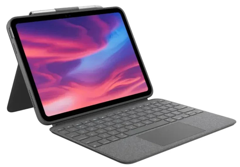 Logitech Combo Touch for iPad 10th Gen (UK Layout, Oxford Grey)