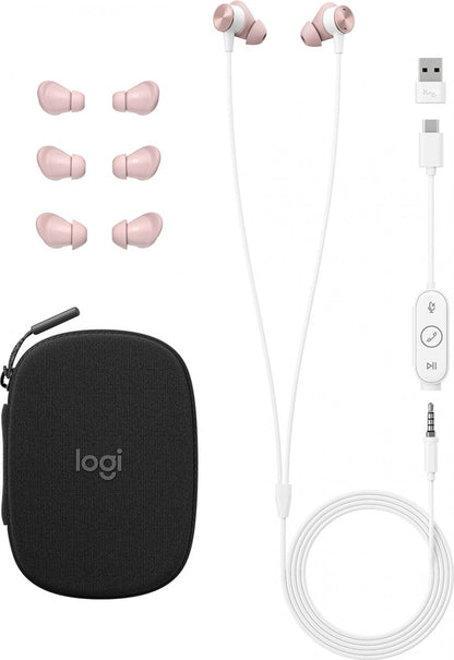 Logitech Zone Wired Earbuds: Compact USB-C In-Ear Headset