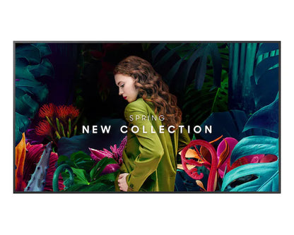 QBC Series 55” Commercial Display showcasing vibrant spring collection.