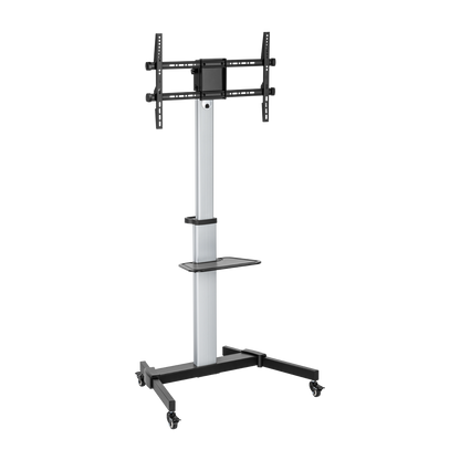 VSYS VFS44-46TW mobile TV cart stand, silver and black finish