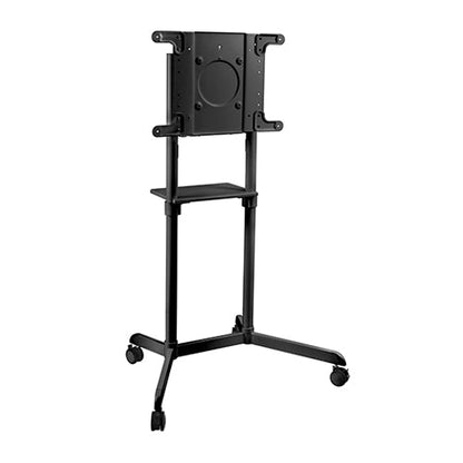 VSYS VTLS11-46TW rotating TV cart, matte black colorway