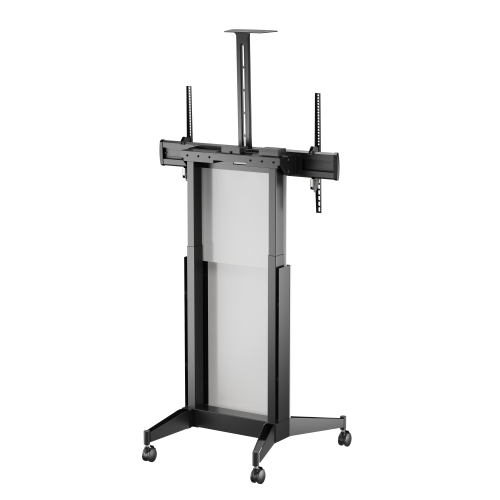 VSYS VTL18H-610TW Black Premium Motorized Height-Adjustable TV Cart